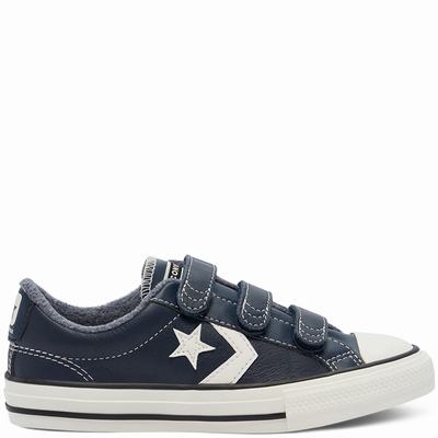 Gyerek Converse Leather Easy-On Star Player Tornacipő CO7128643 Obszidián/Kék